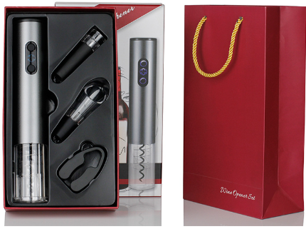 Electric Wine Opener Set - 4-Piece Gift Set